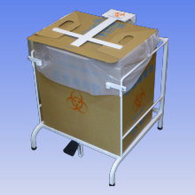 商品写真：取っ手付段ボール用ホルダー